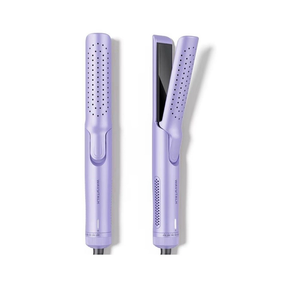 Wavytalk Airflow Styler 2-in-1 Hair Straightener & Curler  Purple Cool Curl